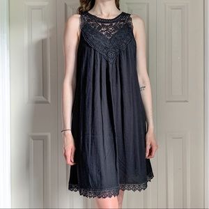 Black shift dress w/ lace